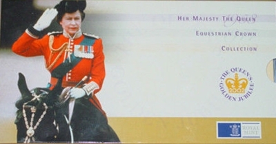 2002 BU £5 Crown Collection - HM QEII Golden Jubilee Equestrian